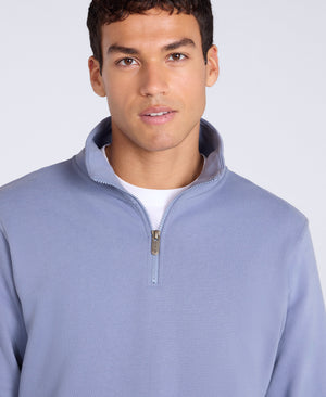 Sid Mens Half-Zip Sweat - Blue