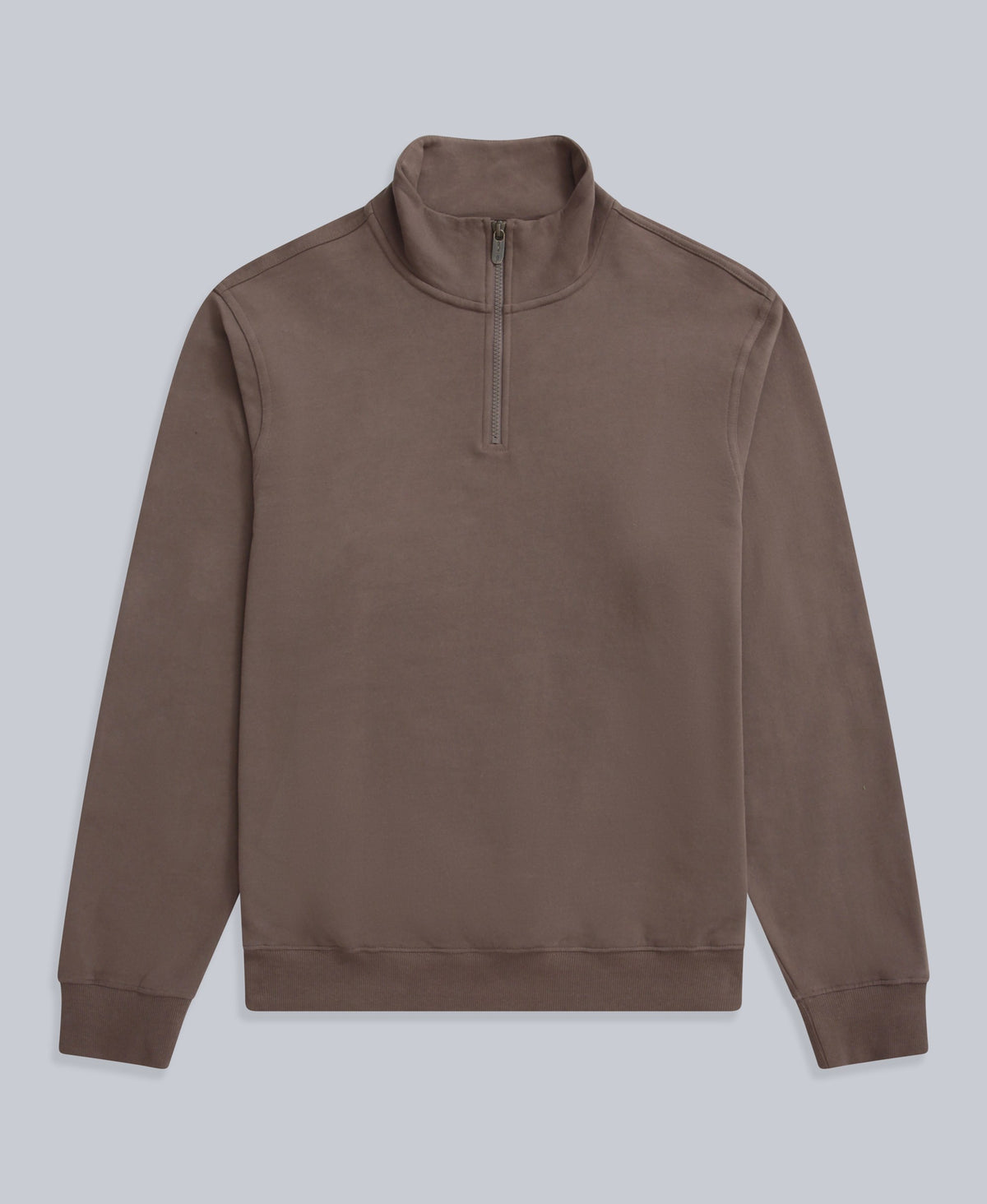 Sid Mens Half-Zip Sweat - Brown