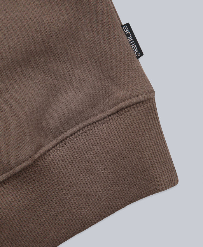 Sid Mens Half-Zip Sweat - Brown