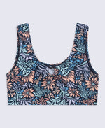 Kids Printed Bikini Top - Navy