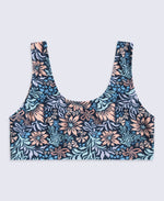 Kids Printed Bikini Top - Navy
