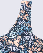 Kids Printed Bikini Top - Navy