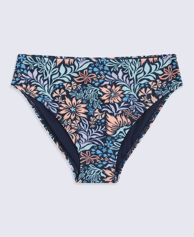 Kids Printed Bikini Bottom - Navy