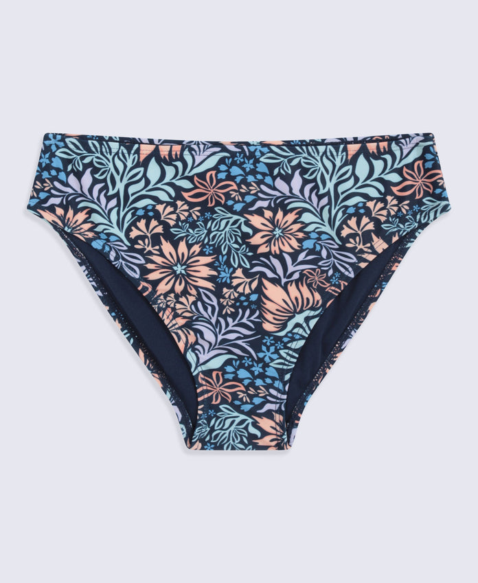 Kids Printed Bikini Bottom - Navy