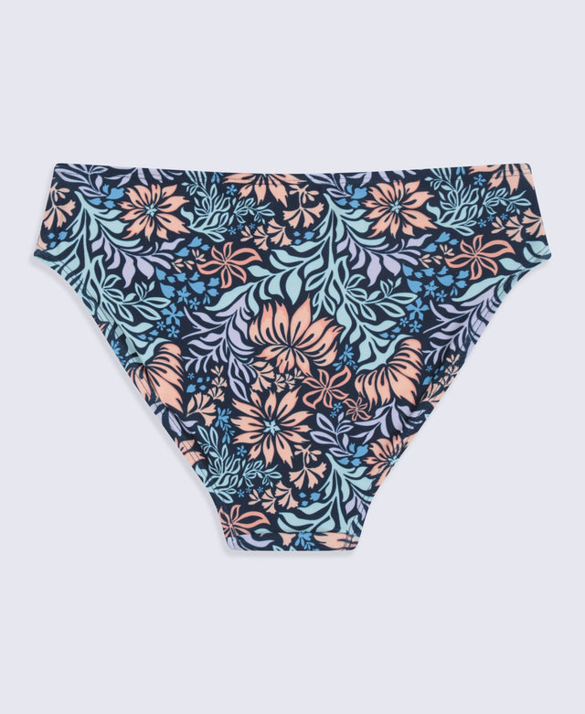 Kids Printed Bikini Bottom - Navy