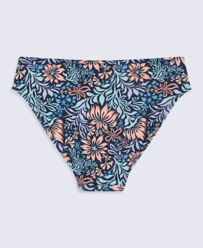 Kids Printed Bikini Bottom - Navy
