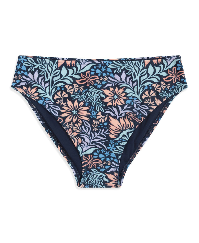 Kids Printed Bikini Bottom - Navy