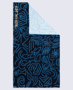 Printed Beach Towel - Blue
