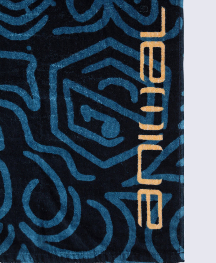 Printed Beach Towel - Blue
