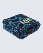 Printed Beach Towel - Blue