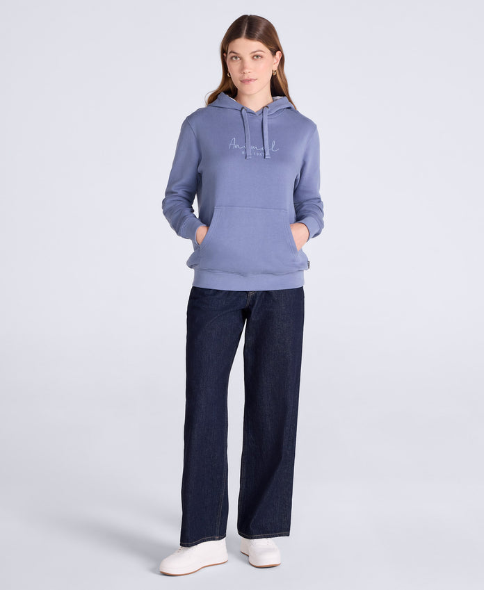 Maya Womens Logo Hoodie - Corn Blue