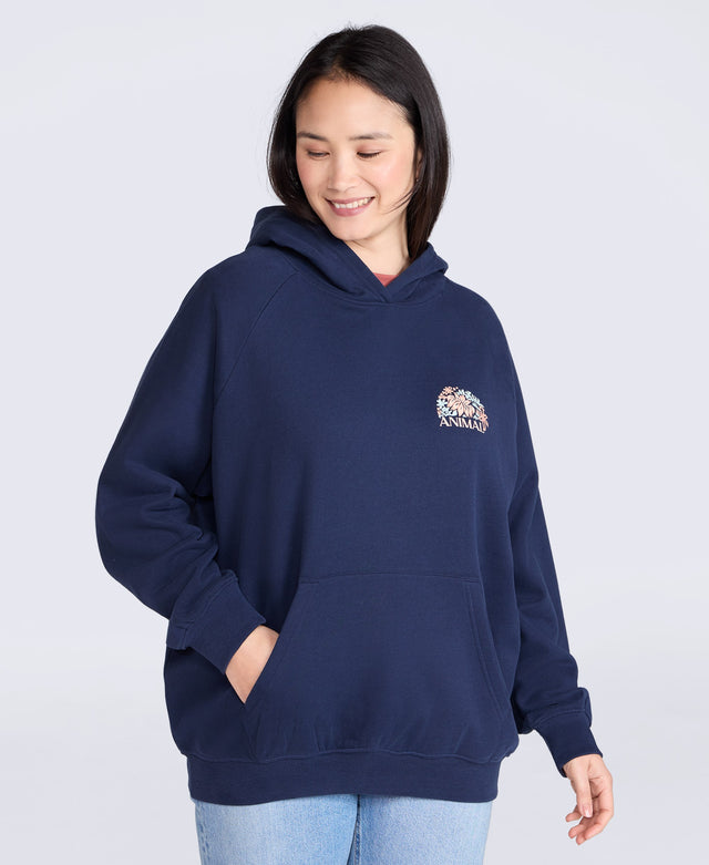 Kaya Womens Graphic Hoodie - Indigo