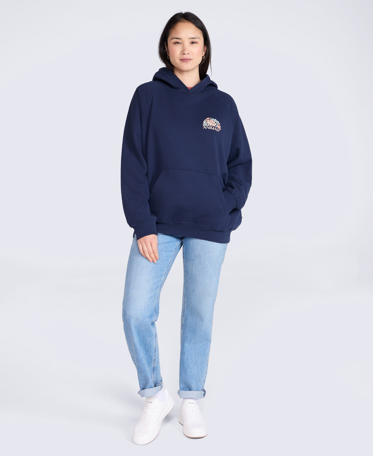 Kaya Womens Graphic Hoodie - Indigo