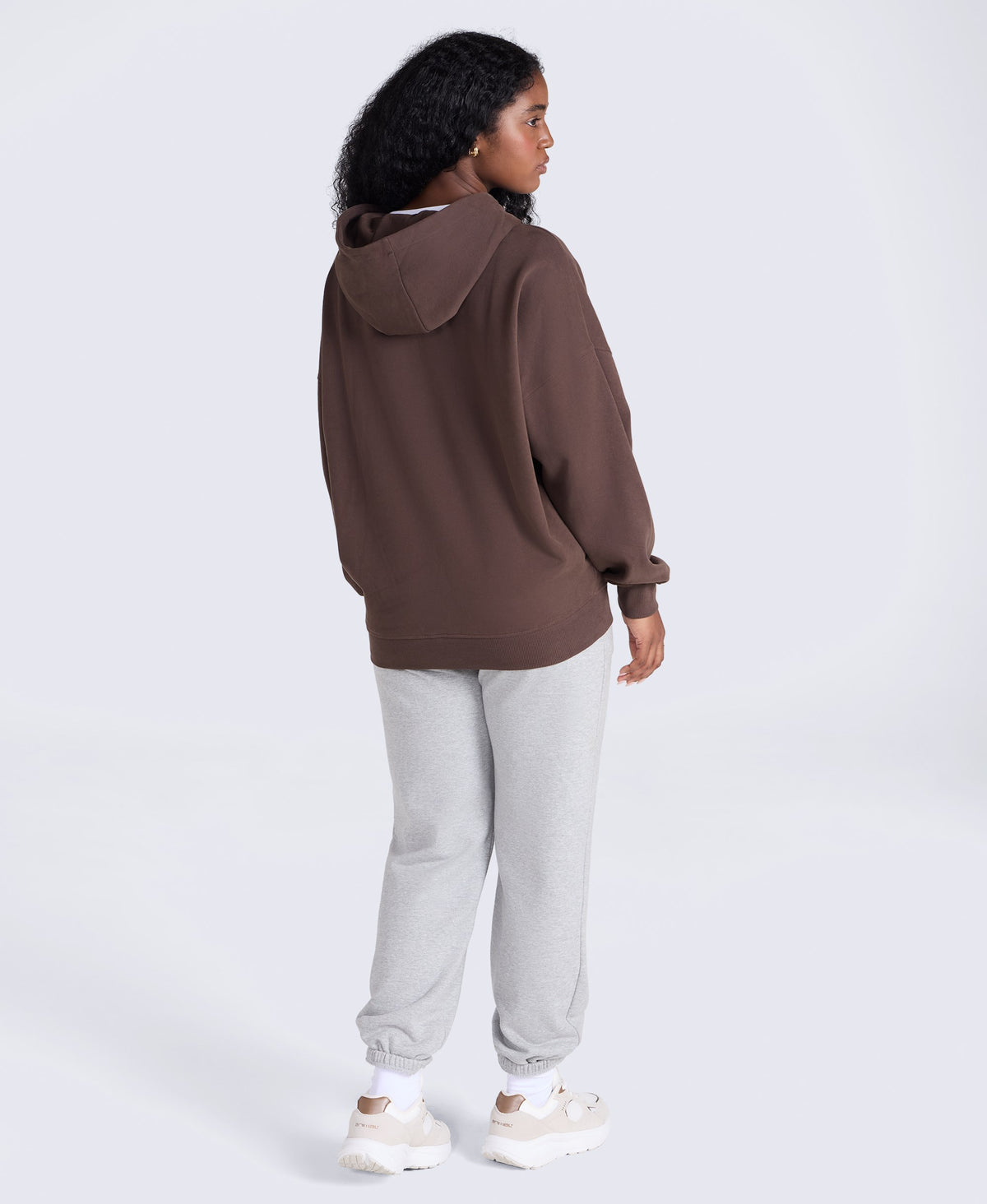 Idol Womens Drop Shoulder Hoodie - Brown