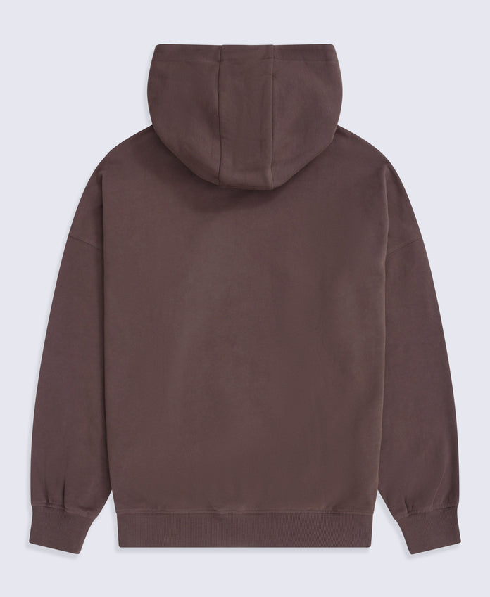 Idol Womens Drop Shoulder Hoodie - Brown