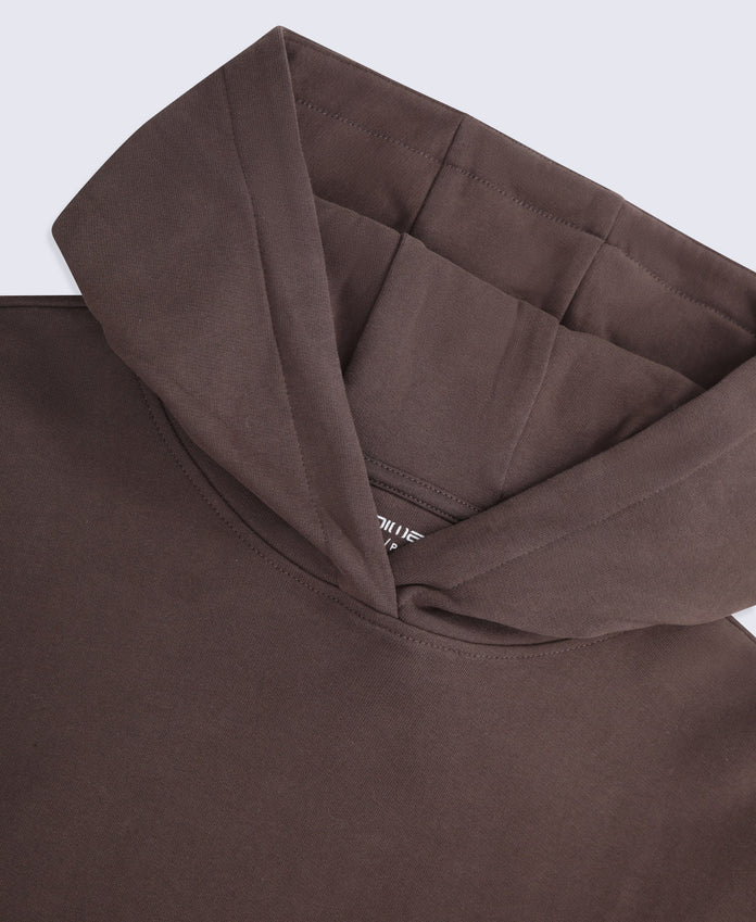 Idol Womens Drop Shoulder Hoodie - Brown