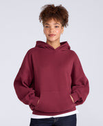 Idol Womens Drop Shoulder Hoodie - Burgundy
