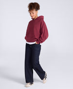 Idol Womens Drop Shoulder Hoodie - Burgundy