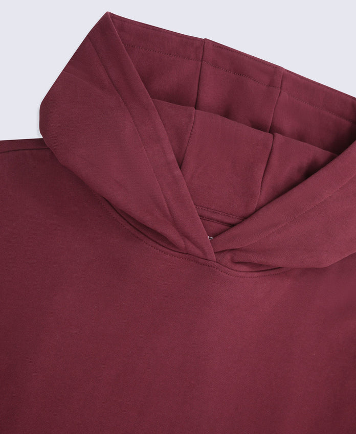 Idol Womens Drop Shoulder Hoodie - Burgundy