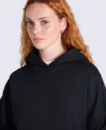 Idol Womens Drop Shoulder Hoodie - Jet Black