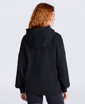 Idol Womens Drop Shoulder Hoodie - Jet Black