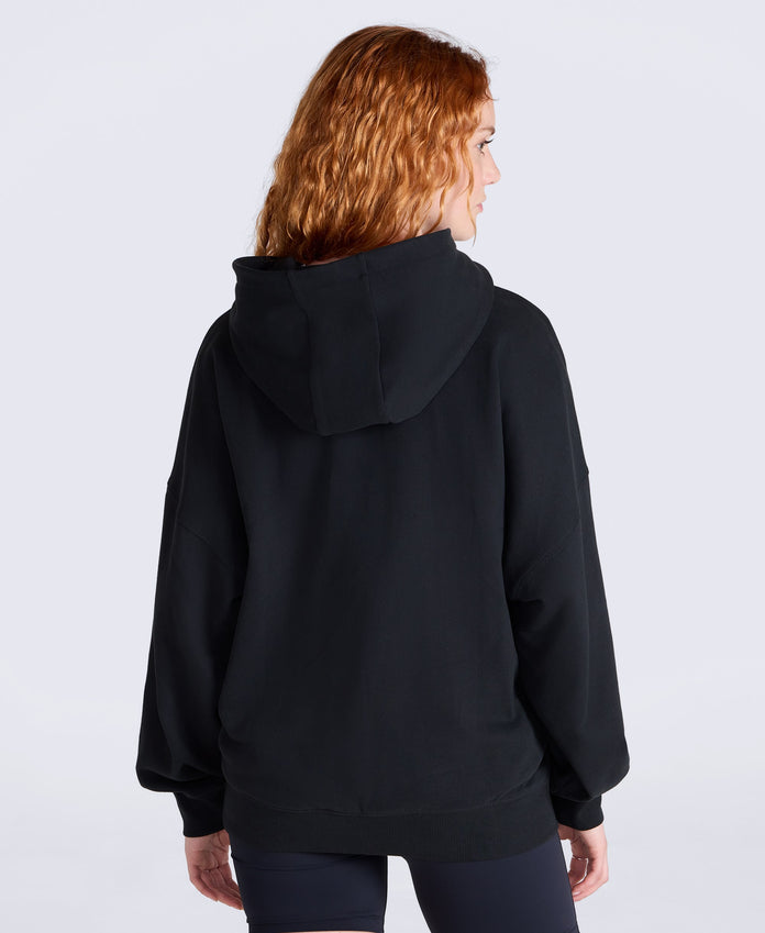 Idol Womens Drop Shoulder Hoodie - Jet Black