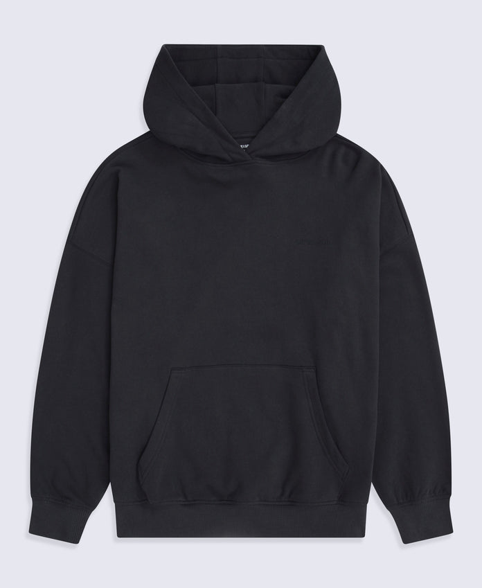 Idol Womens Drop Shoulder Hoodie - Jet Black