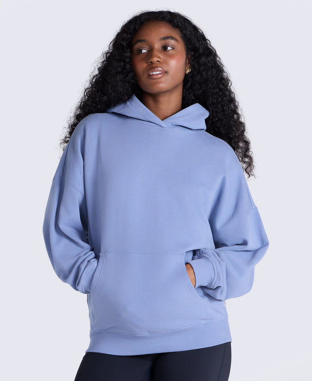 Idol Womens Drop Shoulder Hoodie - Pale Blue