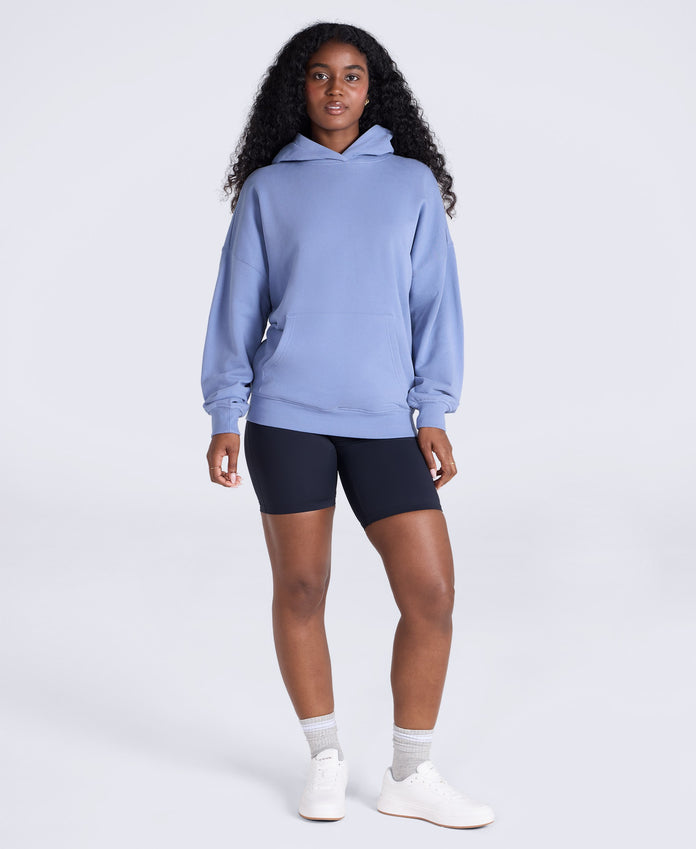 Idol Womens Drop Shoulder Hoodie - Pale Blue
