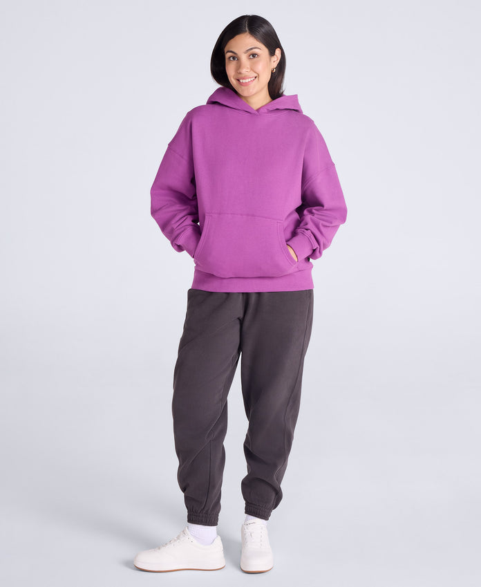 Idol Womens Drop Shoulder Hoodie - Pink