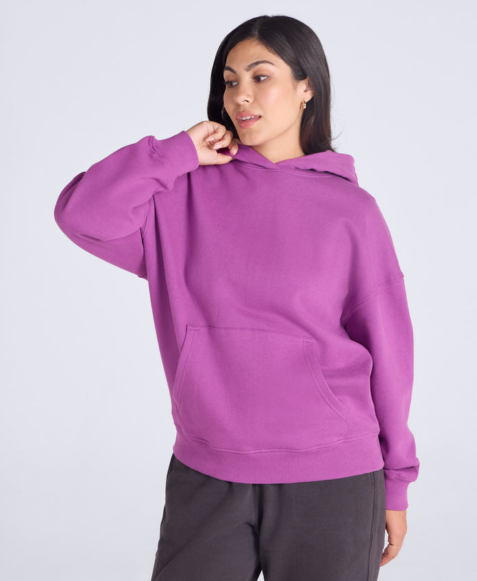 Idol Womens Drop Shoulder Hoodie - Pink