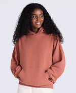 Idol Womens Drop Shoulder Hoodie - Rust
