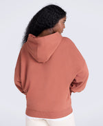 Idol Womens Drop Shoulder Hoodie - Rust