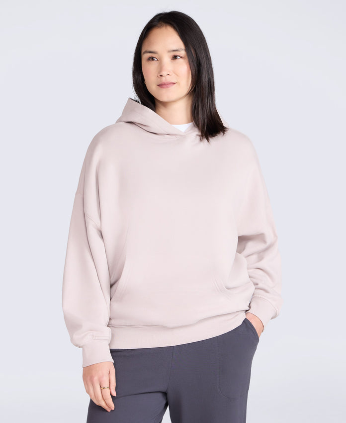 Idol Womens Drop Shoulder Hoodie - Taupe