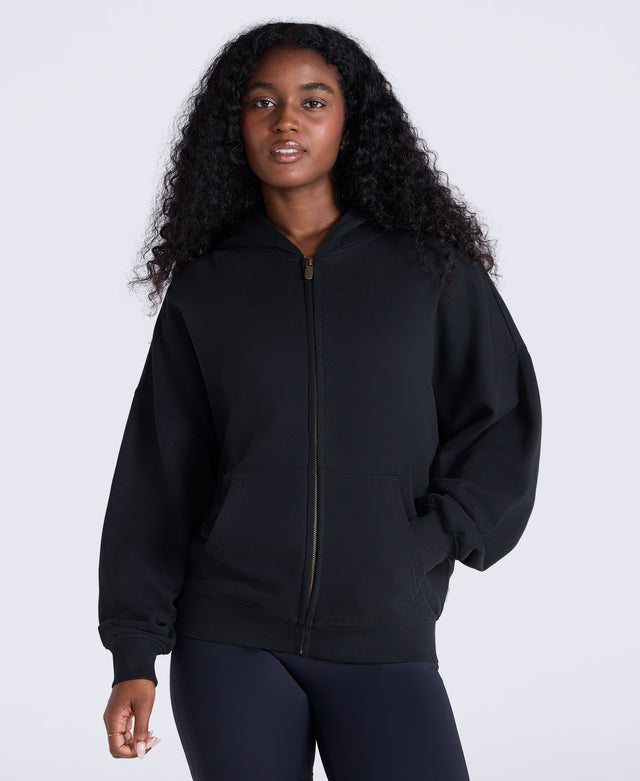 Idol Womens Zip Through Hoodie - Black