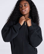 Idol Womens Zip Through Hoodie - Black