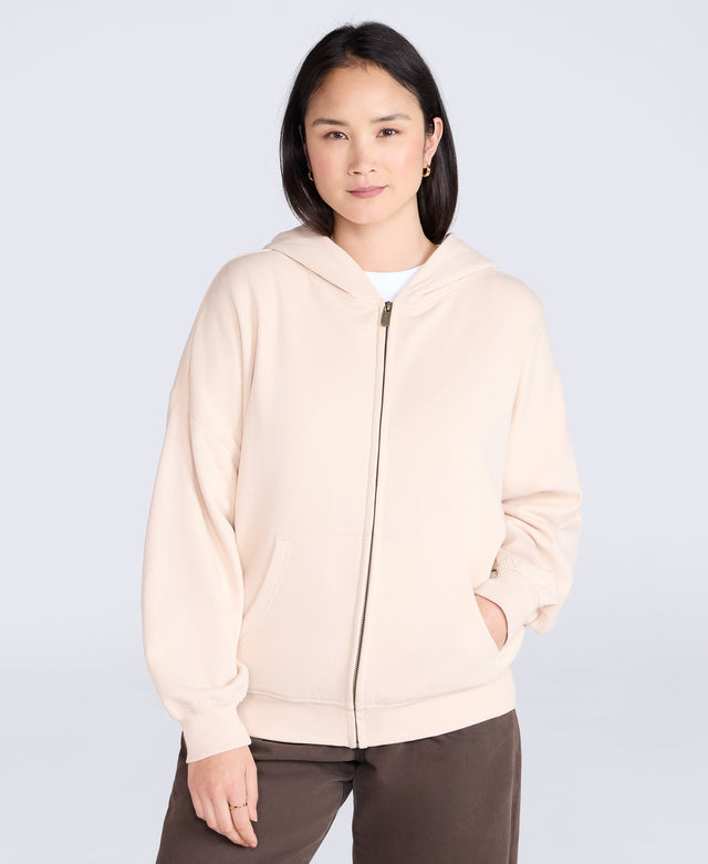 Idol Womens Zip Through Hoodie - Cream