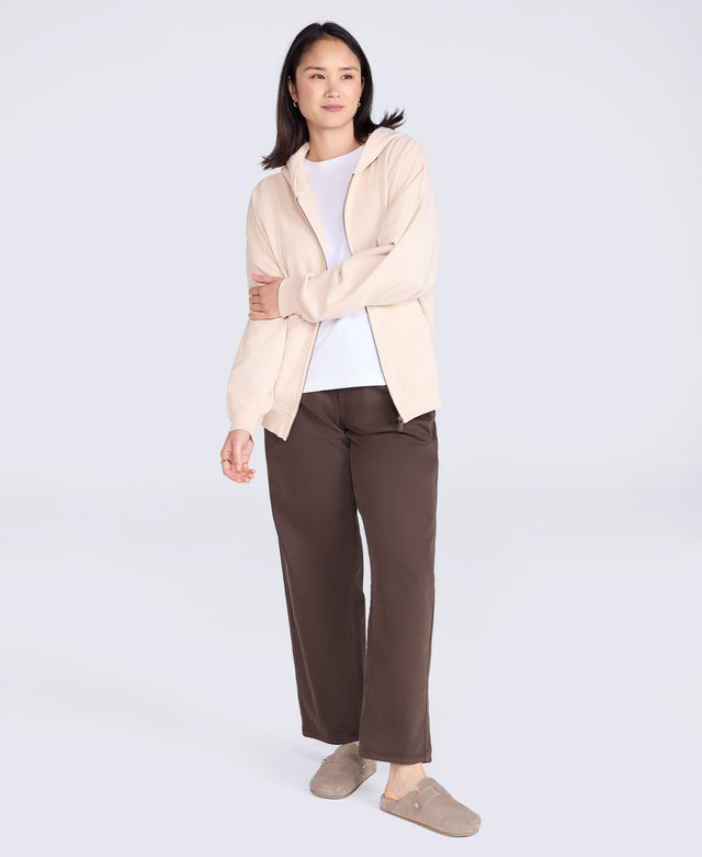 Idol Womens Zip Through Hoodie - Cream