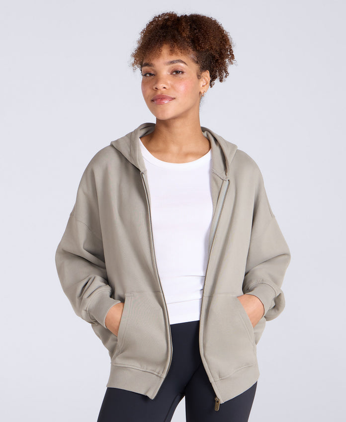 Idol Womens Zip Through Hoodie - Green