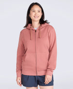 Maya Womens Graphic Zip Through Hoodie - Pale Pink