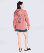Maya Womens Graphic Zip Through Hoodie - Pale Pink