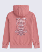 Maya Womens Graphic Zip Through Hoodie - Pale Pink