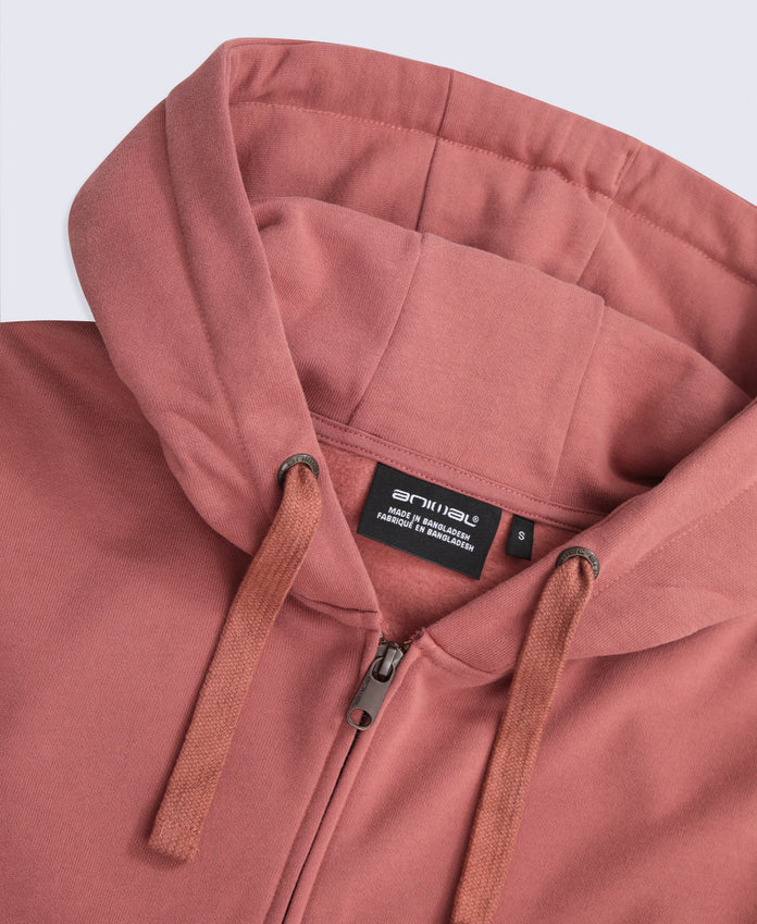 Maya Womens Graphic Zip Through Hoodie - Pale Pink