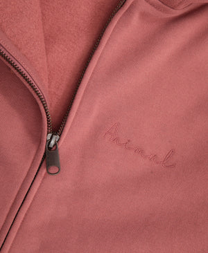 Maya Womens Graphic Zip Through Hoodie - Pale Pink