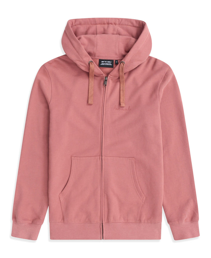 Maya Womens Graphic Zip Through Hoodie - Pale Pink