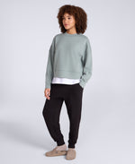 Active Womens Crop Sweatshirt - Pale Green