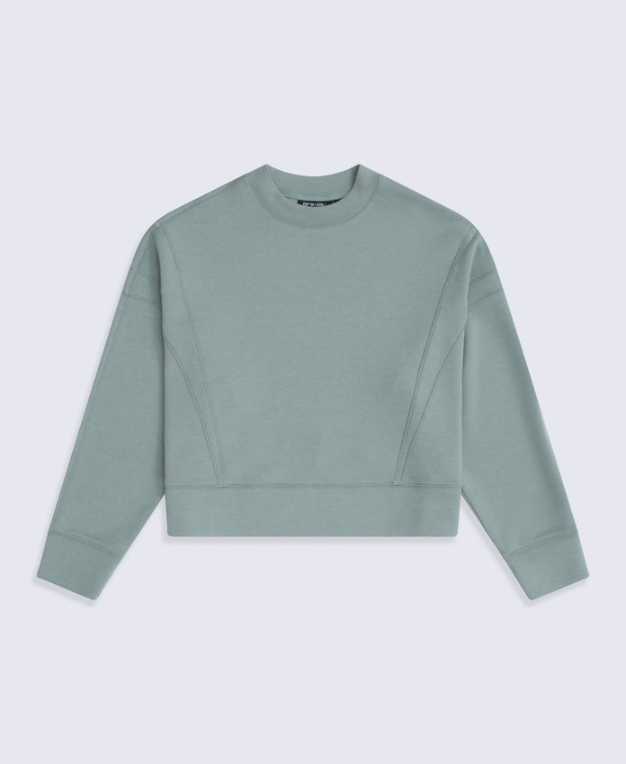 Active Womens Crop Sweatshirt - Pale Green