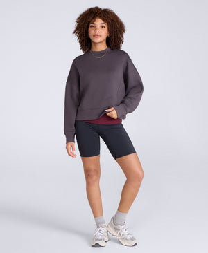 Active Womens Crop Sweatshirt - Taupe