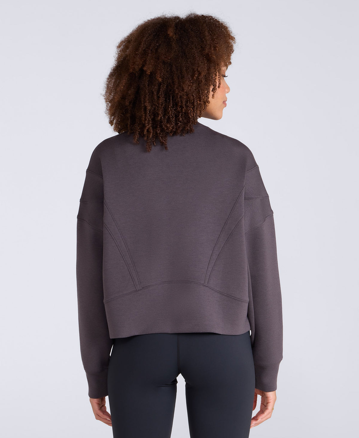 Active Womens Crop Sweatshirt - Taupe