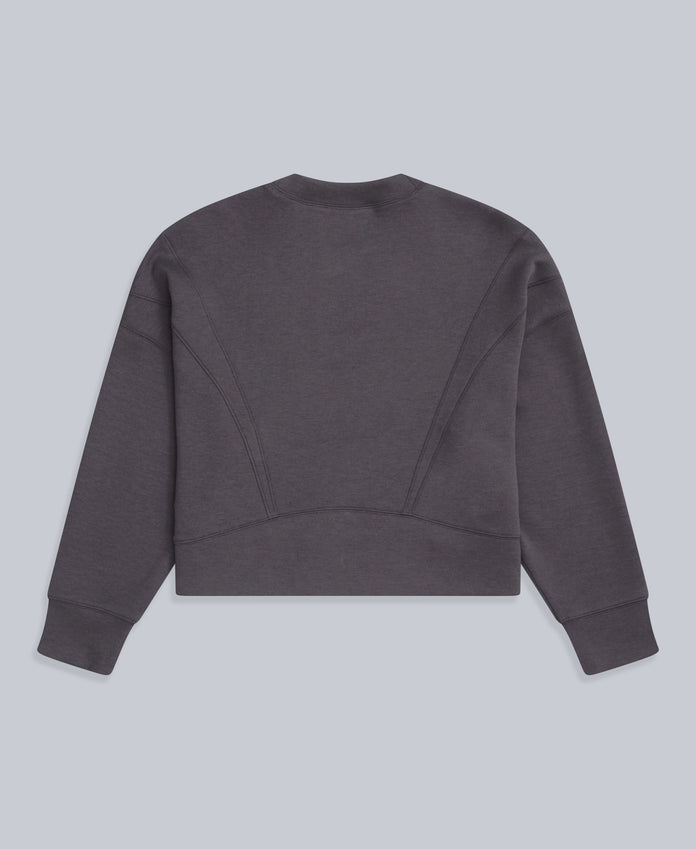 Active Womens Crop Sweatshirt - Taupe